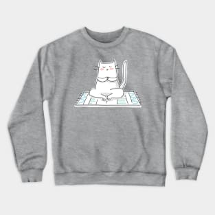 Zen Cat Doing Yoga Crewneck Sweatshirt